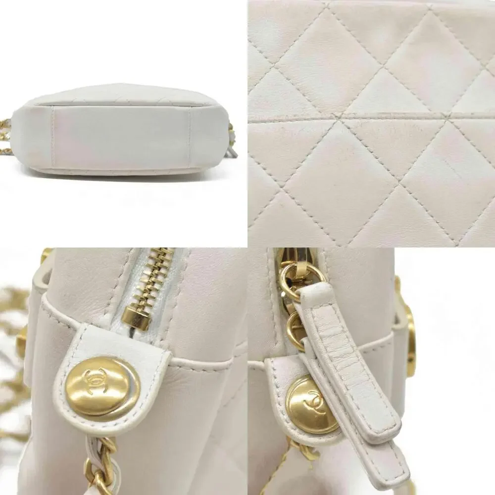 $4100 Chanel Calfskin Quilted Enchained Camera Case Bag 2020